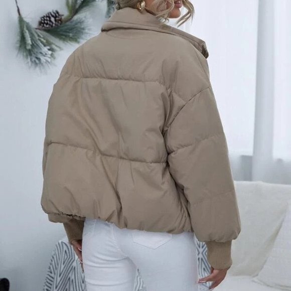 Shein Drop Shoulder Zip Up Puffer Jacket - Picture 2 of 3